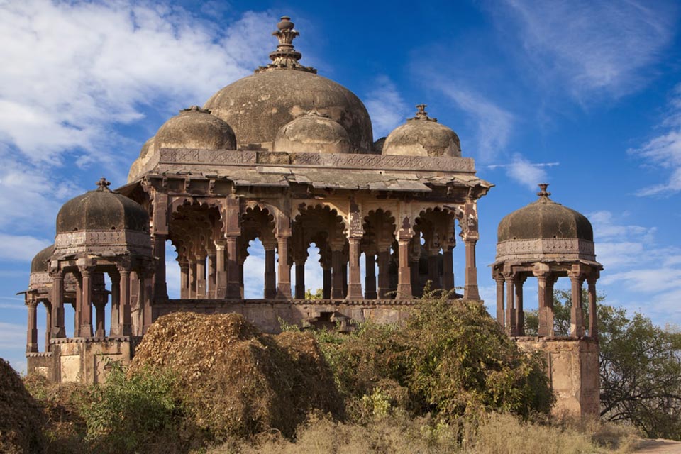 a section of ranthambore fort ruins present within the national park